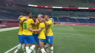كونيا يحرز الهدف الأول للبرازيل في مرمى مصر بأولمبياد طوكيو