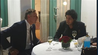 محمد منير يزور السفير الألماني في القاهرة 