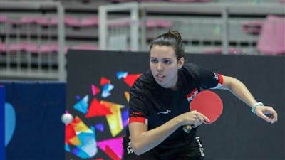 خسارة الثنائي المصري يسرا أشرف وفرح عبد العزيز في الشوط الثاني بمباراة زوجي تنس الطاولة