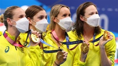 أولمبياد طوكيو|أستراليا تفوز بالذهبية وأمريكا بالفضية بالسباحة