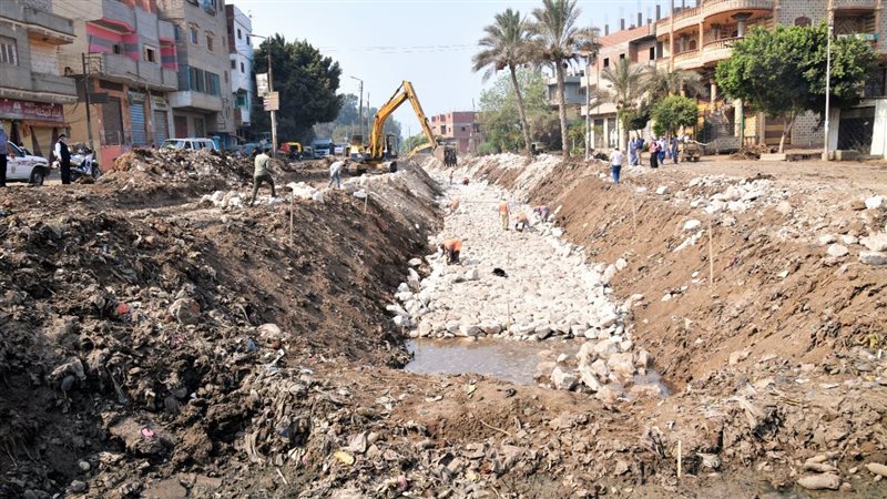 تبطين ترعة نهطاى