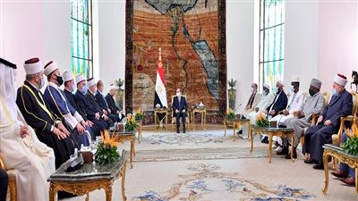 وفد المؤتمر العالمي للإفتاء يشيد بسياسة السيسي في إرساء ونشر قيم التسامح وحرية اختيار وقبول الآخر