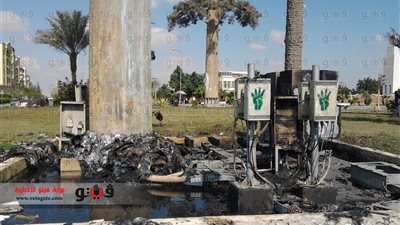 بالصور.. آثار حريق برج 