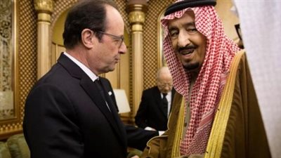 العاهل السعودي يطلع هولاند على نتائج مؤتمر المعارضة السورية بالرياض