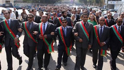 مسيرة للقضاة لرفض قانون السلطة القضائية وإقالة النائب العام ومساعده