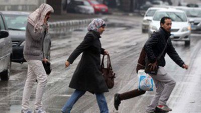 ازدحام مروري على الطريق الدائري بسبب هطول الأمطار