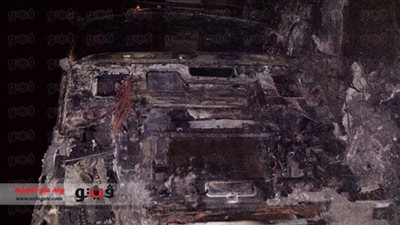 اشتعال سيارة نظافة بميدان العرب بـ