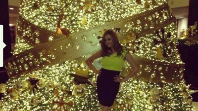 بالصور.. «بشرى» تحتفل بالكريسماس على طريقتها