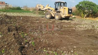 إزالة التعديات على التلال الأثرية في البحيرة (صور)