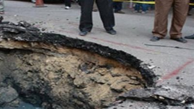 هبوط أرضي بطول 30 مترًا في المنيا