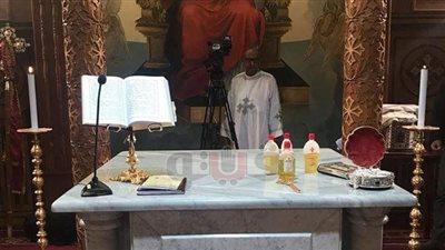 أول صورة للمذبح بكنيسة أبي سيفين والشهيدة دميانة في بورسعيد