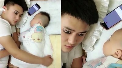 4 ملايين مشاهدة لأب يخدع طفلا بحيلة ذكية لأخذ قيلولة (فيديو)