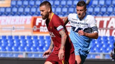 لاتسيو يفوز على روما 0/3 في ديربي العاصمة بالدوري الإيطالي