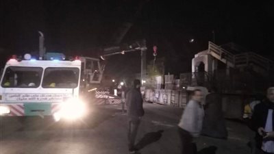 فتح الطريق الزراعي أمام الحركة المرورية بعد رفع أنقاض الكوبري المنهار