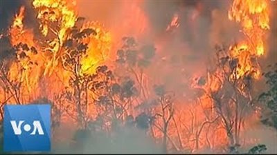 حريق ضخم يجتاح 25 منطقة في أستراليا (فيديو)