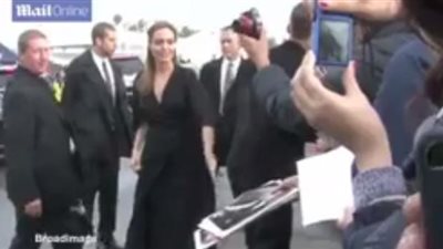 بالفيديو.. أنجلينا جولي تقوم بحركة فاضحة لبراد بيت أمام الجمهور