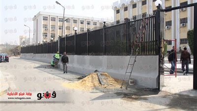 بالصور.. إنشاء جدار عازل حول المبنى الإداري لجامعة الأزهر