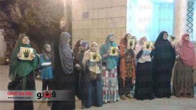 سلسلة نسائية بأشمون للمطالبة بالإفراج عن المقبوض عليهم بالمنوفية