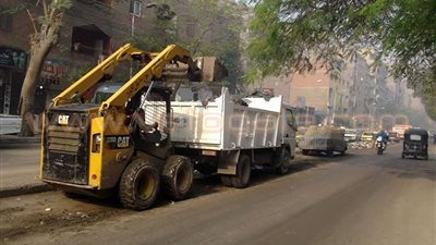 بالصور.. حملة لإزالة الإشغالات ورفع القمامة بالجيزة