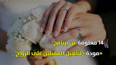 14 معلومة عن برنامج «مودة» لتأهيل المقبلين على الزواج