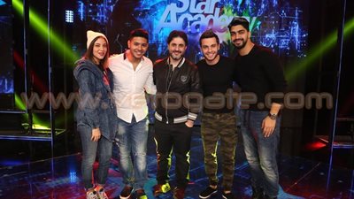 بالصور.. ملحم زين وشاهين ومينا عطا في بروفات ستار أكاديمي