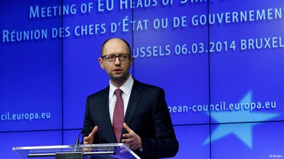 رئيس وزراء أوكرانيا: قرار برلمان القرم بالاستفتاء غير شرعي