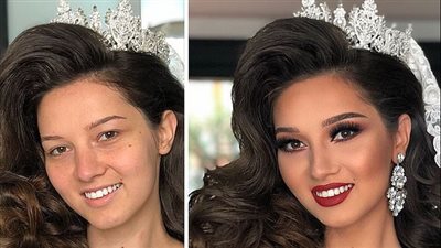 فنان مكياج يبهر متابعيه بعرائسه قبل وبعد المكياج (صور)