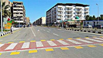 الانتهاء من إعادة تطوير ورصف شارع نهضة مصر ببورسعيد (صور)