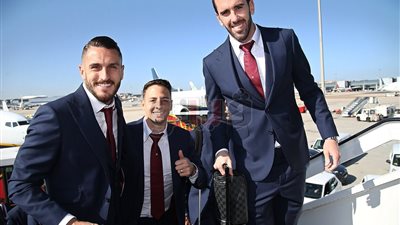 بعثة أتلتيكو مدريد تتوجه لإيطاليا لخوض موقعة يوفنتوس (صور)