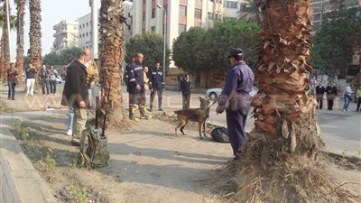 بالصور.. خبراء المفرقعات ينفون وجود متفجرات بالهرم