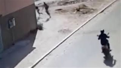 لحظة اعتداء لص على فتاة وسرقتها بوضح النهار (فيديو)