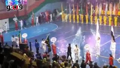 وصول شعلة الأولمبياد الأول لطلاب الجامعات الأفريقية لقاعة الاحتفال