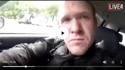 الصورة الأولى لمنفذ هجوم مسجد نيوزيلندا والأسلحة المستخدمة