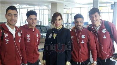 بعثة المنتخب الأولمبي تغادر مطار القاهرة متوجهة إلى إسبانيا