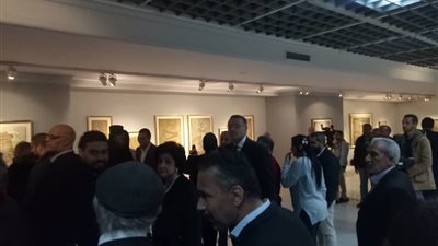 عزت العلايلي وعبد الحكيم عبد الناصر في افتتاح معرض أحمد شيحة بقاعة أفق