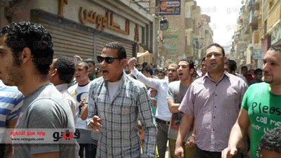 غلق مجلس مدينة طوخ بالجنازير بعد مسيرة اليوم