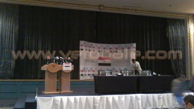 بالصور.. استعدادات مؤتمر إعلان الشركة الفائزة بتقييم أمن المطارات