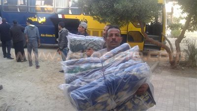 بالصور.. جامعة عين شمس تنظم قافلة طبية لقرية الأبطال شرق القناة