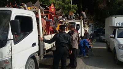 حملة مكبرة بمحيط مترو حلمية الزيتون