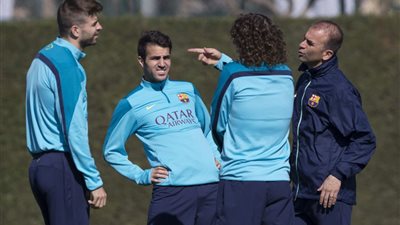 فابريجاس: برشلونة قادر على الفوز بالثلاثية