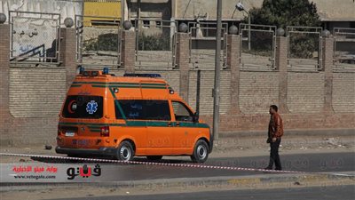 بالصور.. سيارات الإسعاف تبدأ في نقل شهداء «كمين شبرا الخيمة»