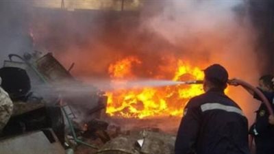 السيطرة على حريق بمخزن بويات في شبرا الخيمة