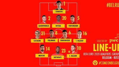 الشقيقان هازارد يقودان بلجيكا في موقعة روسيا بتصفيات اليورو