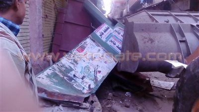 بالصور.. حملة لإزالة الإشغالات بحي غرب شبرا الخيمة