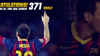 ميسي يصبح الهداف التاريخي لبرشلونة