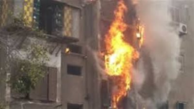 انتداب المعمل الجنائي في حريق عقار بإمبابة