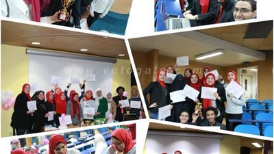 طلاب صيدلة حلوان يحصدون المركز الأول في مسابقة اليوم العالمي للسرطان