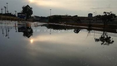 مياه الأمطار تتجمع أمام استاد القاهرة | صور