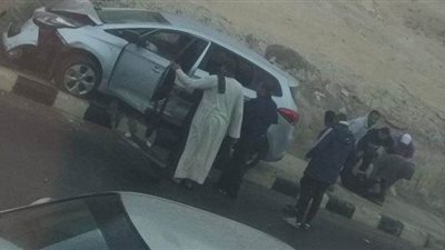 الأحوال الجوية بالمنيا تتسبب في وقوع حادث سير