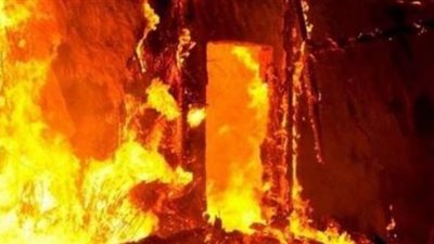 نشوب حريق هائل داخل مصنع طحينة على طريق طنطا - المحلة